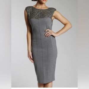 Ted baker London lamu wool studded pencil dress 1/4 embellished bodycon Corpcore